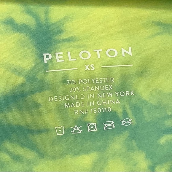 Peloton Cadent Capri Yellow and Green Tie-Dye Leggings Sporty Yoga Size XS NWT - Picture 6 of 8